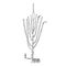 Monochrome reed mace, hand drawn sketch of plant stock vector illustration