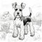 Monochrome Schnauzer Coloring Page With Detailed Shading