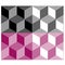 Monochrome seamless 3d cube pattern