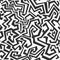 Monochrome seamless maze pattern