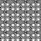 Monochrome seamless pattern with abstract flowers in celtic style