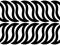 Monochrome seamless pattern with black braided waves