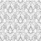 Monochrome Seamless Pattern with Floral Motifs