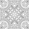 Monochrome Seamless Tile Pattern, Fancy Kaleidoscope