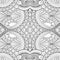 Monochrome Seamless Tile Pattern, Fancy Kaleidoscope