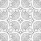 Monochrome Seamless Tile Pattern, Fancy Kaleidoscope