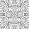 Monochrome Seamless Tile Pattern, Fancy Kaleidoscope