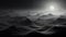Monochrome Serenity: Minimalistic Black and White Landscape