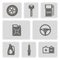 Monochrome set with cars icons