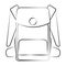 Monochrome silhouette of backpack icon