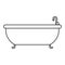 Monochrome silhouette with bathtub icon