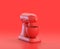 Monochrome single red  color mixer in red background,single color, 3d Icon, 3d rendering