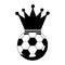 Monochrome soccer ball with crown