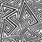 Monochrome spiral lines seamless pattern