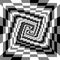 Monochrome Spirals of the Rectangles Expanding from the Center. Optical Illusion of Perspective. Suitable for Web Design.