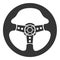 Monochrome sport steering wheel