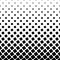 Monochrome square pattern - halftone abstract vector background graphic from angular rounded squares