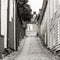 Monochrome street view of Porvoo, Finland