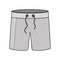 Monochrome swimming trunks shorts with vertical lines