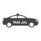 Monochrome taxi car icon vector illustration modern automobile for personal comfortable trip