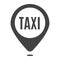 Monochrome taxi location icon vector illustration public personal transport navigation service