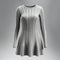 Monochrome Toned Knitting Dress: Hyper Realistic 3d Model