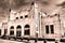 Monochrome Treatment of the Main entrance of the Tulsa Union Pacific Railroad Station - Historic art deco building design