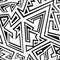 Monochrome tribal seamless pattern