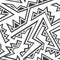 Monochrome tribal seamless pattern