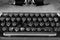 Monochrome Typewriter Keyboard Closeup