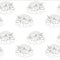 Monochrome unicorn on cloud rainbow seamless pattern. Fantastic animal children design element