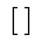 Monochrome vector graphic of square brackets. This could be used in the teaching of maths at primary or secondary level