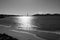 Monochrome view of the Golden Gate Bridge