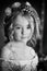 Monochrome vintage photo little princess