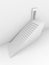 Monochromic 3d rendered image of stair to door