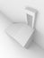 Monochromic 3d rendered image of stair to door