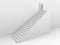 Monochromic 3d rendered image of stair to door