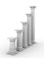 Monochromic image of classic columns