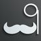 Monocle mustache vector