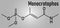 Monocrotophos organophosphate insecticide molecule. Also known to be persistent organic pollutant. Skeletal formula.