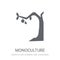 monoculture icon. Trendy monoculture logo concept on white background from Agriculture Farming and Gardening collection