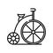 Monocycle bike line icon, concept sign, outline vector illustration, linear symbol.