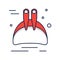 Monofin icon. Freediving equipment.