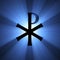 Monogram of Christ symbol light flare