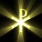 Monogram of Christ symbol light flare