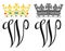 Monogram and cipher of William Prince of Wales