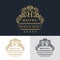 Monogram design elements, graceful template. Calligraphic elegant line art logo design. Letter emblem sign V, K, H for Royalty