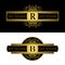 Monogram design elements, graceful template. Calligraphic elegant line art logo design. Letter sign emblem R, B for Royalty, busin