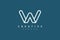 Monogram logo design for the letter W. Simple and modern vector design for business brand and product