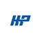 The monogram logo letter Hp or pH Vector Design